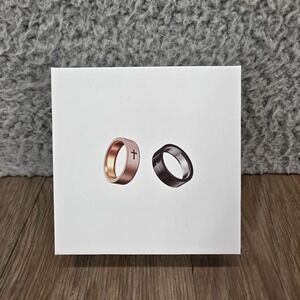 Confidein Prayer Ring Champagne Gold Smart NFC Religious Tech Cross Size 7 NEW